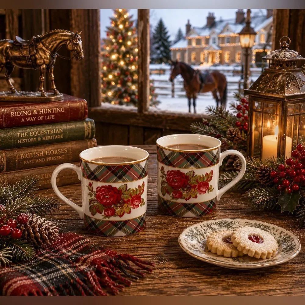 Set of 2 *SKYLER* Mugs by RALPH LAUREN CHINA *EUC*